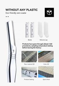 KINGHOOD <span class=keywords><strong>Tondeuse</strong></span> à sourcils réutilisable avec logo personnalisé pour femmes Rasoir rose pour le visage - Product Image 6