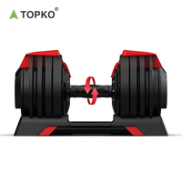 TOPKO Nouveau design de gymnastique, ensemble d'haltères réglables de 24kg et 52,5 lb pour usage commercial et fitness à domicile