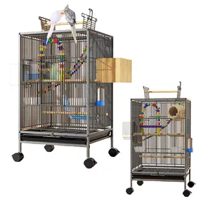 RTS anti-corrosione premium gabbia per uccelli in ferro battuto Top altalena per uccelli per pappagalli gabbia per uccelli supporti per uccelli gabbia di volo
