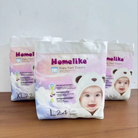 Couches jetables douces et respirantes pour bébés, ultra absorbantes, anti-fuites 3D, avec couche supérieure non-tissée 4 couches, pour nourrissons et tout-petits, 100% coton