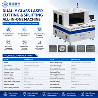 Machine de découpe laser à double Y pour verre, avec vision CCD haute précision pour le traitement des formes rondes, carrées et irrégulières