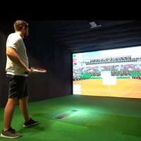 Simulateur de tennis interactif SQactivaPlay VR, machine de jeu pour parc d'attractions intérieur, 1 joueur, équipement d'entraînement de tennis 60-150.