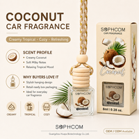 Luxe vloeibare 8ml hangende autoluchtverfrisser glazen fles houten dop parfum natuurlijke verdamping langdurige geurverspreider