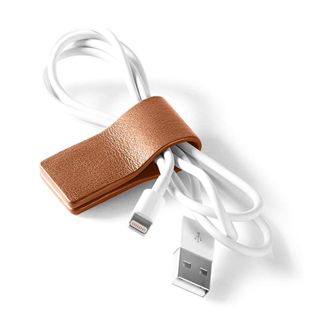 Magnetic Phone Cord Holder Reusable PU Leather Phone Cord Organizer Portable Cables Clips Gifts for Women Men