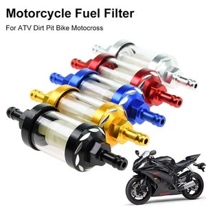 Filtre à carburant universel pour moto 8 mm en alliage d'aluminium CNC, filtre à essence et à huile, accessoires moto pour moto et VTT D - Product Image 2
