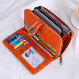 Профессиональный опытный поставщик OEM Дамский дорожный кошелек на молнии клатч с ремешком RFID Блокировка PU кожаный женский длинный кошелек - Product Image 6