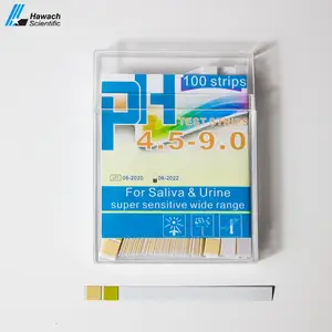 Rolo de papel para teste de litmus, rolo de papel para teste de ph 1-14