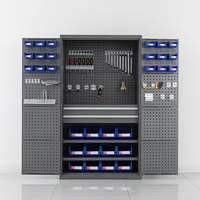 Gabinete de Herramientas Moderno de Acero Laminado en Frío Personalizable OEM, 2 Puertas, 3 Cajones, Estantes Ajustables, con Cerradura, Resistente, para Almacenamiento en Garaje