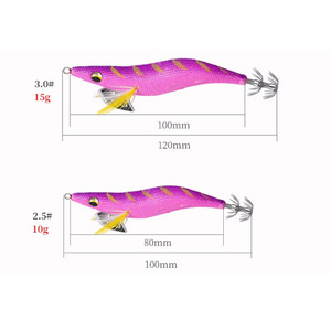Nuevos Señuelos de Pesca luminosos de calamar <span class=keywords><strong>Egi</strong></span> Wood Shrimp Eging Bait Plastic Lead 3,5 # Sinking <span class=keywords><strong>Glow</strong></span> para peces de agua salada Kids Safe - Product Image 6