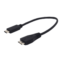 Kabel USB 3.1 C Male ke mikro B, Hard Drive eksternal USB Tipe C ke USB mikro B kecepatan tinggi untuk HDD