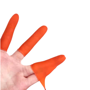 Jejor Fabrikant Industriële Stofvrije Wegwerp Antislip Oranje Latex Vingerbedden - Product Image 2