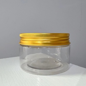 Venta al por Mayor de Frascos Transparentes de 100 ml para Crema con Tapa de Aluminio Dorada, Envases Cosméticos Vacíos de Plástico, Estuche para Crema PET de 100 g - Product Image 1
