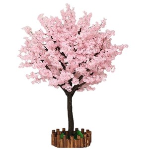 Planta de flor de cerezo Artificial <span class=keywords><strong>grande</strong></span> personalizada, árbol de flor de cerezo rosa y blanco de seda sintética para decoración de boda - Product Image 6