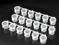 Pots de peinture portable de 10ml/ 0.35oz, 6 bandes, récipients de rangement en plastique transparent pour peinture artistique