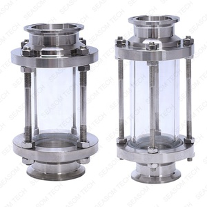 1.5 "स्टेनलेस स्टील त्रिकोणीय क्लैंप प्रवाह फ्लैंज दृष्टि ग्लास - Product Image 2
