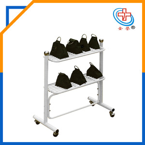 Soporte para sacos de arena Jinyu, 63x62x65cm, estructura de acero con ruedas para equipo de rehabilitación física - Product Image 4