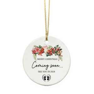 Personalized High Quality <strong>First</strong> <strong>Christmas</strong> <strong>Our</strong> New Home Ceramic Circle <strong>Ornament</strong> 2025 Housewarming Gift Traditional <strong>Christmas</strong> Tree - Product Image 6