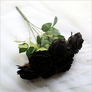 <span class=keywords><strong>E</strong></span>-20148 del Commercio All'ingrosso del ragazzo di laurea fiore piccolo singolo fiore di rosa bouquet di <span class=keywords><strong>rose</strong></span> nere matrimoni nero rosa di modo per il Regalo - Product Image 2