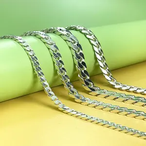 Jewelry Supplies Sterling Silver Semi-finished Woven Chain Whip Chain Mens Silver Chains Accessories Jewelry