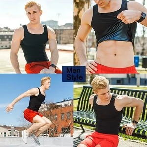 <strong>Men</strong> Body Shaper Waist Trainer <strong>Vest</strong> Slimming Shirt Sauna Sweat <strong>Compression</strong> Undershirt Shapewear Fat Burner Workout Tops - Product Image 5