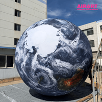 Modèle de globe terrestre gonflable géant avec impression HD, motif océan bleu et nuages, pour exposition scientifique, événement éducatif, présentation