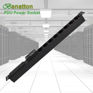 230V pdu switched for Datacenter Power Socket PDU German Basic With Switch 8Way Rack Mount Power Distribution Unit