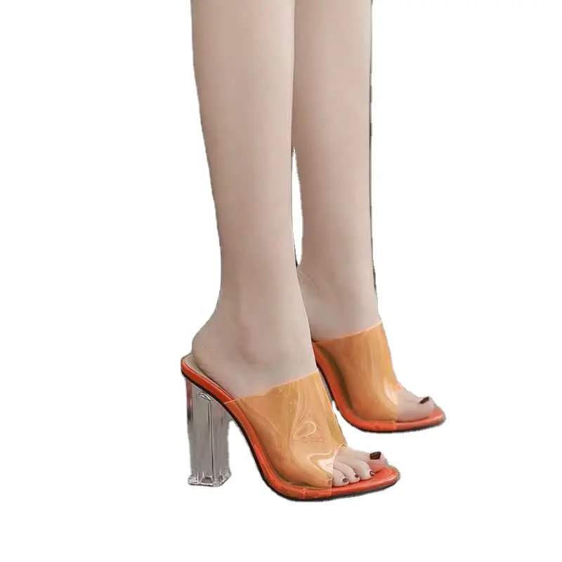 फैक्टरी प्रत्यक्ष बिक्री फैशन स्पष्ट नग्न सेक्सी लेडी उच्च ऊँची एड़ी के जूते चमड़ा महिलाओं ऊँची एड़ी के जूते