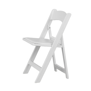 Sunzo Outdoor <strong>White</strong> Colors Wedding Banquet Event Foldable Plastic Resin <strong>Folding</strong> <strong>Chairs</strong> - Product Image 5