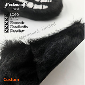 Pantuflas de Felpa Personalizadas, Sandalias Cálidas con Bordado para Hombre - Product Image 6