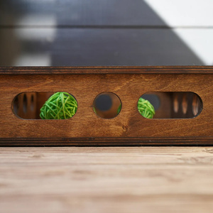 Gato juguete gatito cuadrado bola caza muebles, Gato interactivo juguete regalo, gato de madera caza caja - Product Image 6