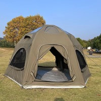 Tente de camping gonflable JTS-0220 4,5 m, imperméable 5000 mm, double porte, dôme, pour extérieur