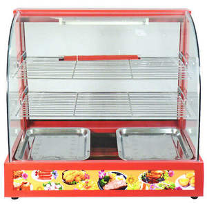 Cubierta de acero inoxidable de 72 pulgadas <span class=keywords><strong>para</strong></span> comida de pollo <span class=keywords><strong>KFC</strong></span> 2-3 capas con aislamiento de Gas Fried Pie & Patty Snacks Display Warmers - Product Image 1