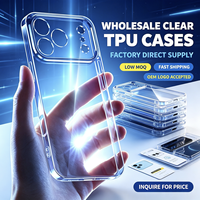 Casing HP Ultra Tipis Lembut TPU Mewah untuk 17/16/15 Kristal Jernih Tahan Guncangan Tahan Air Anti-Sidik Jari Anti-Kuning