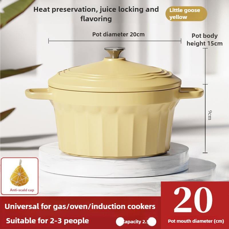 20cm petite oie jaune (livré avec un chapeau anti-brûlure)