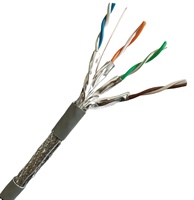CCA /BC 23AWG jaket kabel lan jaringan 4 pasang Cat7 LSZH
