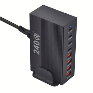 240W GaN 8 Port <b>USB</b> <b>C</b> Fast Charger Block PD100W Multi-ports 4C4A Charging Station PD 3.0 Wall Power <b>Adapter</b> - Product Image 6