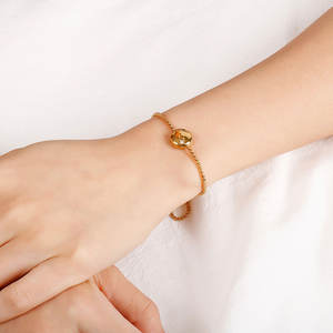 Pulsera y Brazaletes de Moda para Mujer en Acero Inoxidable 316L de Lujo, Chapados en Oro PVD de 14k y 18k, con Circonitas y Diseño del Zodiaco - Product Image 4