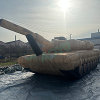 AOYU Nouvelle Publicité Missile de Défense Aérienne Gonflable Hummer Véhicule Blindé Leurres et Cibles Modèle de Camion