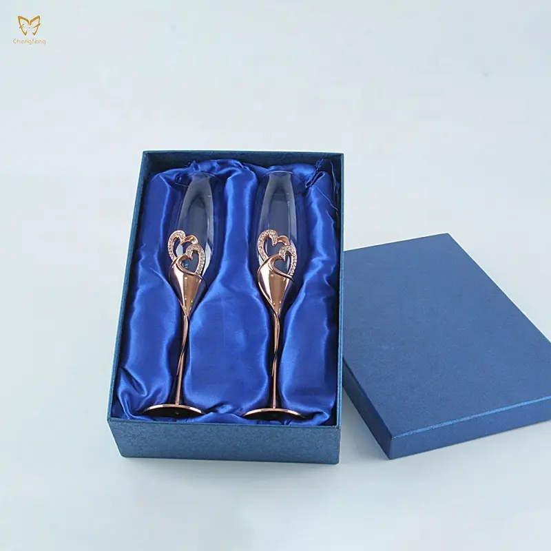 Kristal Rode Wijn Glas Diamant Beker Champagne Fluiten Glazen Bruiloft Fluiten Strass Cadeau Set