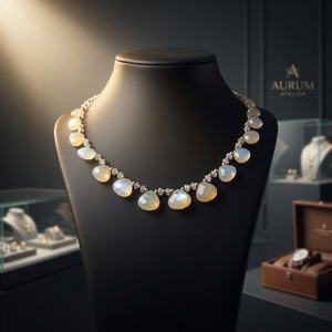 Trendy Vintage Women's Necklace Diamond and Agate Set on a Gold Plated Teardrop <b>Rope</b> <b>Chain</b> Fashion Jewelry - Product Image 4