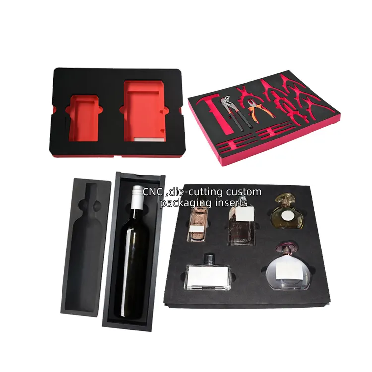 Customized EVA Jewelry Packaging Box, Velvet Gift Box, Foam Insert, High Quality