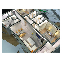 Modèle de villa miniature en plastique ABS, design 3D mid-century, pour l'immobilier – Vente chaude