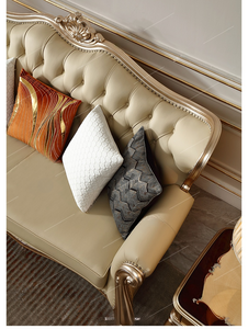 فيلا ملكية الأوروبية منحوتة يدويًا من الخشب الصلب الفاخر الخفيف على الطراز الفرنسي النقي - Product Image 5