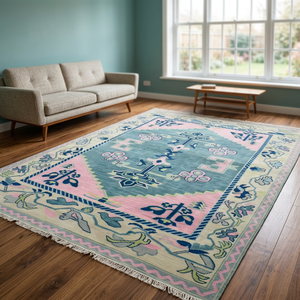 Nouveau tapis en laine personnalisable style Oushak, tapis turc noué à la main pour la maison, le bureau, les hôtels, le salon, la chambre d'enfant, le couloir - Product Image 3