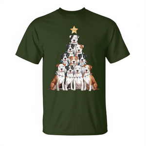Camiseta navideña para amantes de los perros Pitbull Christmas Tree - Product Image 2