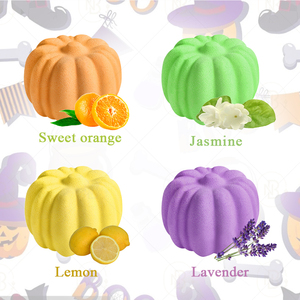 Bombas de Baño Personalizadas al por Mayor, Ecológicas, Veganas, con Forma de Calabaza de Halloween, con Aroma Relajante a Lavanda y Rosa, para Niños - Product Image 2