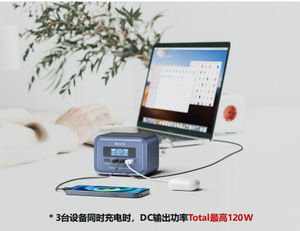 สถานีไฟฟ้าพกพา 100W เครื่องกำเนิดพลังงานแสงอาทิตย์ ชุดแบตเตอรี่สำรองสำหรับกรณีฉุกเฉิน ตั้งแคมป์กลางแจ้ง ชาร์จแล็ปท็อปและโทรศัพท์ - Product Image 6