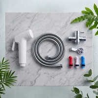 Kit de pulvérisation pour couches lavables Hongdec - Fixation murale horizontale en acier inoxydable pour bidet de toilette - Conception écologique