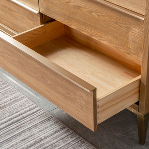 Meuble-lavabo double vasque <span class=keywords><strong>Homedee</strong></span> 60 pouces en placage de frêne et bois massif 2023 - Product Image 5