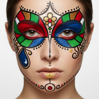 Peinture corporelle et visage à haute pigmentation, non toxique, longue tenue, pour Halloween, cosplay, fête, festival, maquillage de scène, fournitures